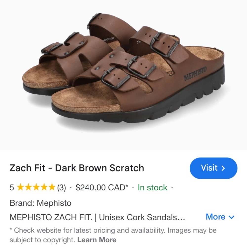 Mephisto Brown Sandals Cork Footbed Comfort